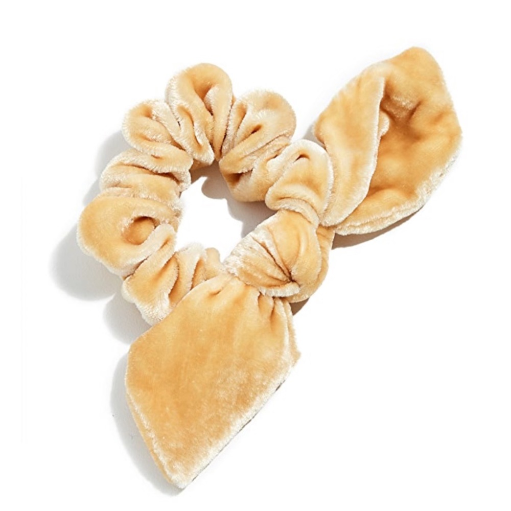 Dannijo Yellow Velvet Scrunchie
